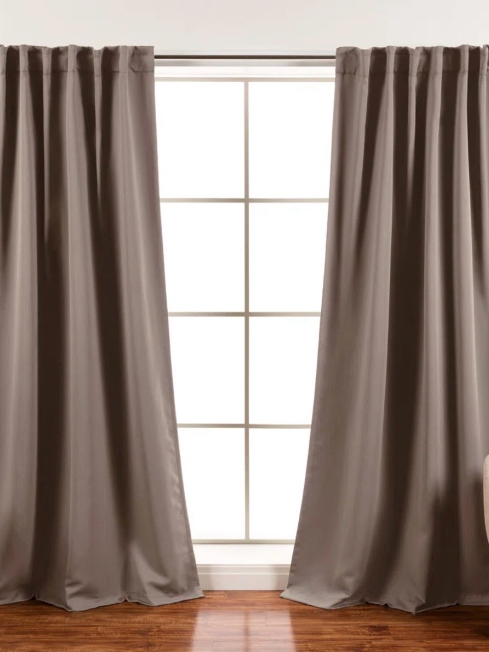 Taupe Blackout Window Curtains - Home Accents